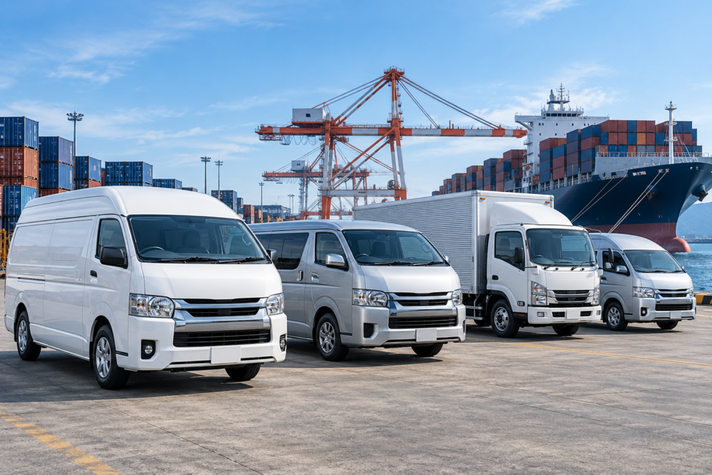Japanese commercial vehicles and vans for international buyers and export