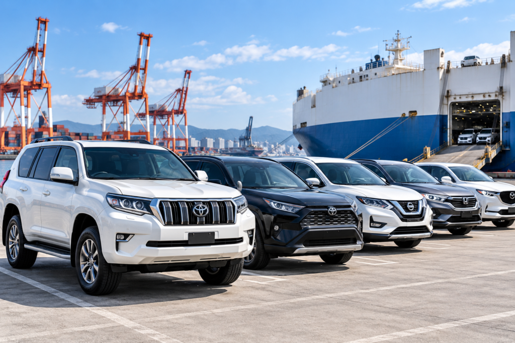 Japanese reconditioned SUVs and crossovers for international buyers and export